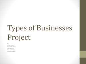 Types of Businesses Project