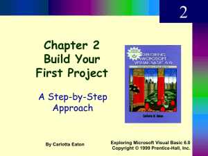 Chapter 1 Introduction to Visual Basic