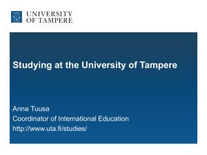 Course units - Tampereen yliopisto