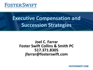 Executive Compensation and Business Succession Planning