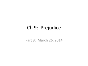 Ch 5: Stereotypes, Prejudice, & Discrimination