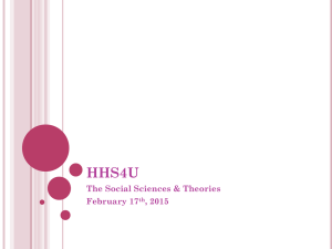 HHS4U Social Sciences and Theories
