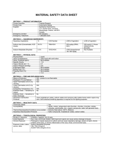 MATERIAL SAFETY DATA SHEET SECTION 1 — PRODUCT