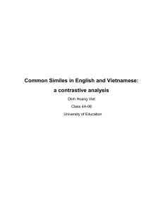 Common Similes in English and Vietnamese: a