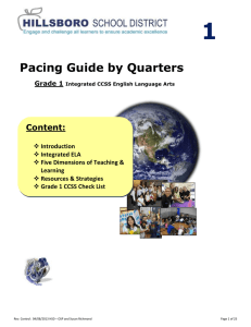 Grade 1 Pacing Guide 4