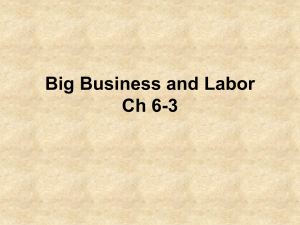 Big Business and Labor Ch 6