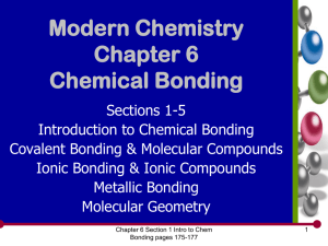 Best Chemical Bonding Ch 6 - Mrs. G Chemistry 2015-2016