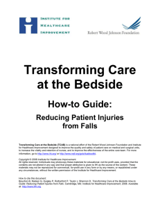 TCAB How-to Guide: Reducing Patient Injuries from Falls