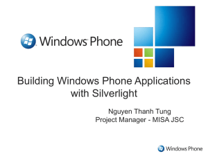 CL16: Building Windows Phone Applications with
