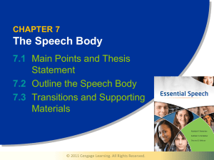 Chapter 7 The Speech Body