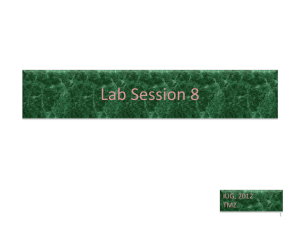 Lab Session 8