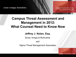 2012 Annual Conference: Campus Threat Assessment and