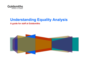Understanding Equality Analysis - Goldsmiths, University of London