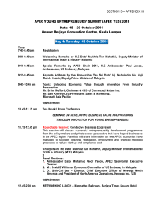 SME 07 11A Agenda - Asia-Pacific Economic Cooperation