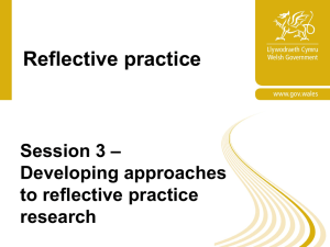 Developing approaches to reflective practice