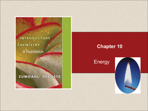 Section 10.1 The Nature of Energy