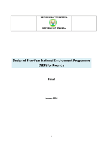 Design of Five-Year National Employment Programme (NEP)