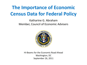 The Importance of Economic Census Data for Federal Policy