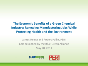 The Economic Benefits of a Green Chemical Industry: Renewing