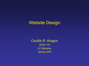 Website Design - Lecture for IEOR 170 Spring 2006