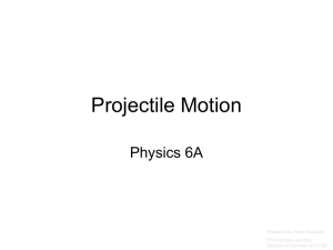 3.1 Physics 6A Projectile Motion