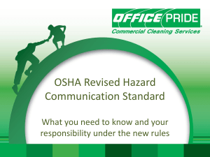 OSHA Revised Hazard Communication Standard