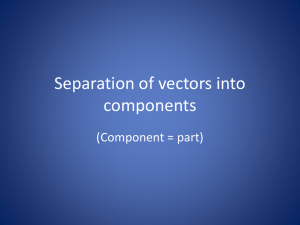 Resolution of vectors into components
