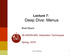 Slides for Lecture 7