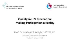 Keynote address: Quality in HIV prevention