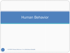 Human Behavior KATB303 - Home