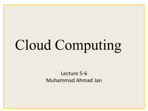 Cloud Computing-Lecture 5-6