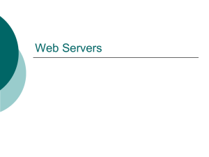 Web servers - Personal Web Pages