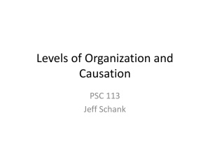 Levels of Organization and Causation