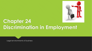 Chapter 24 Discrimination in Employment Powerpoint