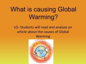 What is causing Global Warming?