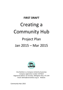 Creating a Community Hub - E