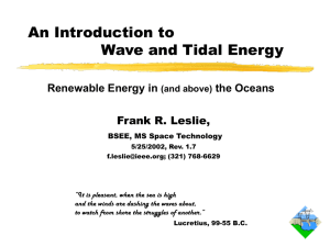 Intro to Wave Energy