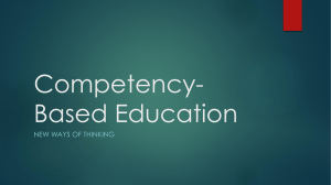 Competency-Based Education