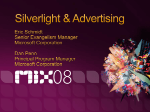 BT06 Silverlight & Advertising