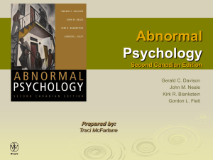 Abnormal Psychology Second Canadian Edition