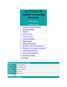 Course Activities - The University of Texas of the Permian Basin