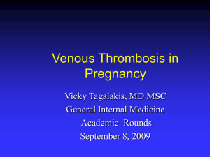 Thrombosis and pregnancy