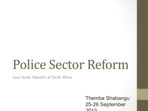 South Africa police reform