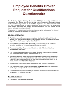 Request for Qualifications Questionnaire - Tri
