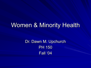 Women & Minority Health - UCLA School of Public Health