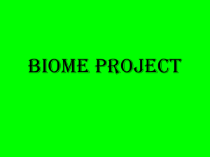Biome Project Notes