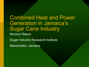 Combined Heat and Power Generation in Jamaica's