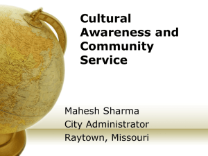 Cultural Awareness and Community Service