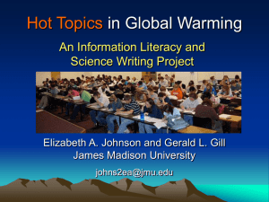Hot Topics in Global Warming