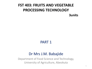 FST403 - The Federal University of Agriculture, Abeokuta